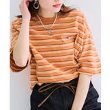 【FRUIT OF THE LOOM】ピーチ起毛ボーダーTシャツ 袖ワッペン | SETUP7【WOMEN】 | 詳細画像34