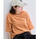 【FRUIT OF THE LOOM】ピーチ起毛ボーダーTシャツ 袖ワッペン | SETUP7【WOMEN】 | 詳細画像37
