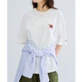 【FRUIT OF THE LOOM】バックプリントシャツ 袖ワッペン | SETUP7【WOMEN】 | 詳細画像3