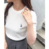 【U.S. POLO ASSN.】ワンポイント刺繍 クルーネックケーブルニット | SETUP7【WOMEN】 | 詳細画像13 