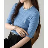 【U.S. POLO ASSN.】ワンポイント刺繍 クルーネックケーブルニット | SETUP7【WOMEN】 | 詳細画像4 