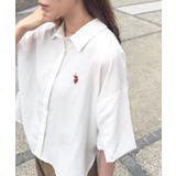 ホワイト | 【U.S. POLO ASSN.】ワンポイント刺繍 クールエア 半袖シャツ | SETUP7【WOMEN】