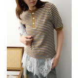 ブラウン | 【Healthknit】【別注】マルチボーダーワッフルT/C 50/50 | SETUP7【WOMEN】