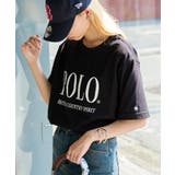 ブラック | 【POLO BCS】overサイズ print Tee | SETUP7【WOMEN】