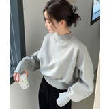 ライトグレー | 【SETUP7】ショート丈リブデザイン裏毛スウェット KNF030 | SETUP7【WOMEN】