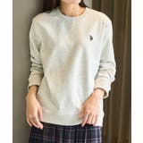 アッシュグレー | Classicalワンポイントロゴ ダブルフェイススウェット 3本針STトレーナー | SETUP7【WOMEN】