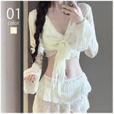 シアーカーディガン＋ショートパンツ付き 4点セット 水着 | SETUP7【WOMEN】 | 詳細画像1 