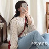 フラワー柄丸襟ブラウス 韓国 韓国ファッション | sevens | 詳細画像1 