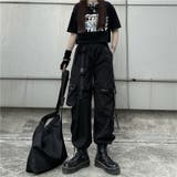 ベルトジップカーゴパンツ 韓国 ストリート メンズ レディース ユニセックス | sevens | 詳細画像2