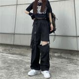 ベルトジップカーゴパンツ 韓国 ストリート メンズ レディース ユニセックス | sevens | 詳細画像3
