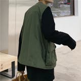カーゴベスト 韓国 ストリート レディース メンズ ユニセックス | sevens | 詳細画像7