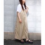 ベージュ | ミリタリーワンピース 大人カジュアル シンプル オーバーオール | sevens