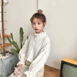 リブフリルブラウス カジュアル ガーリー シャツ レディース | sevens | 詳細画像4 