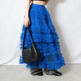 シースルーボリュームフリルスカート レイヤード ロングスカート | sevens | 詳細画像10