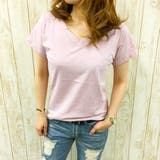 ピンク | ベーシックVネックTシャツ 【 春 夏 】 Tシャツ トップス Vネック | SHEENA 