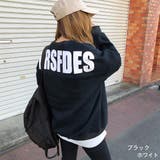 ブラックホワイト | ビッグロゴルーズトレーナー 秋 冬 | SHEENA