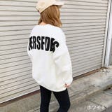 ホワイト | ビッグロゴルーズトレーナー 秋 冬 | SHEENA