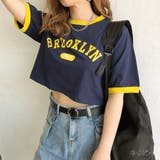 ネイビー | BROOKLYNショートTシャツ 春 夏 | SHEENA 