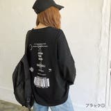 ブラック1 | バックプリントルーズTシャツ ロンT 韓国 | SHEENA