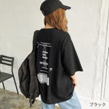 ブラック | バックプリントルーズTシャツ ロンT 韓国 | SHEENA