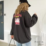 チャコールグレー | CALIFORNIA bearsバックプリントトレーナー 秋 | SHEENA