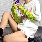ストレッチメッシュロゴプリントトップス 春夏 韓国ファッション | SHEENA  | 詳細画像2 