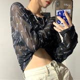 ストレッチメッシュロゴプリントトップス 春夏 韓国ファッション | SHEENA  | 詳細画像18 