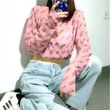 ストレッチメッシュロゴプリントトップス 春夏 韓国ファッション | SHEENA  | 詳細画像22 
