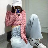 ストレッチメッシュロゴプリントトップス 春夏 韓国ファッション | SHEENA  | 詳細画像23 
