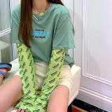 ストレッチメッシュロゴプリントトップス 春夏 韓国ファッション | SHEENA  | 詳細画像7 