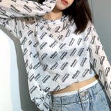 ストレッチメッシュロゴプリントトップス 春夏 韓国ファッション | SHEENA  | 詳細画像9 
