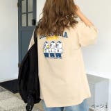 ベージュ | CALIFORNIA bearsバックプリントロンT Tシャツ | SHEENA 