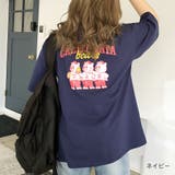 ネイビー | CALIFORNIA bearsバックプリントロンT Tシャツ | SHEENA 