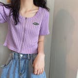 フロントZIPショート丈ニットトップス 春夏 韓国ファッション | SHEENA  | 詳細画像13 