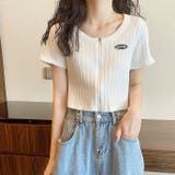 フロントZIPショート丈ニットトップス 春夏 韓国ファッション | SHEENA  | 詳細画像7 