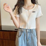 フロントZIPショート丈ニットトップス 春夏 韓国ファッション | SHEENA  | 詳細画像9 