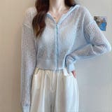 クロップド丈サマーニットシアーフーディー 春 夏 | SHEENA | 詳細画像10