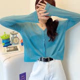 クロップド丈サマーニットカーディガン 夏 韓国ファッション | SHEENA | 詳細画像21