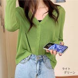 ライトグリーン | クロップド丈サマーニットカーディガン 夏 韓国ファッション | SHEENA