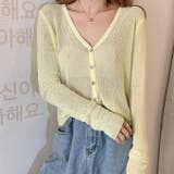 シェルボタンベーシックニットカーディガン 夏 韓国ファッション | SHEENA | 詳細画像5