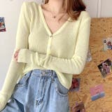 シェルボタンベーシックニットカーディガン 夏 韓国ファッション | SHEENA | 詳細画像6