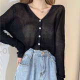 シェルボタンベーシックニットカーディガン 夏 韓国ファッション | SHEENA | 詳細画像9