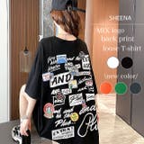 MIXロゴバックプリントルーズTシャツ 春 夏 | SHEENA | 詳細画像1