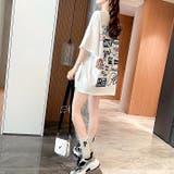 MIXロゴバックプリントルーズTシャツ 春 夏 | SHEENA | 詳細画像13