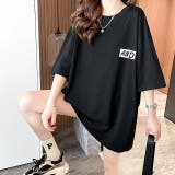 MIXロゴバックプリントルーズTシャツ 春 夏 | SHEENA | 詳細画像2