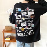 ブラック1 | MIXロゴバックプリントルーズTシャツ 春 夏 | SHEENA