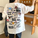 ホワイト1 | MIXロゴバックプリントルーズTシャツ 春 夏 | SHEENA