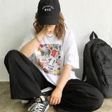 カラーイラストプリントTシャツ 夏 韓国 | SHEENA | 詳細画像3