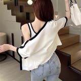 バイカラー半袖サマーニットアンサンブル 夏 韓国 | SHEENA | 詳細画像7