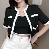 バイカラー半袖サマーニットアンサンブル 夏 韓国 | SHEENA | 詳細画像13